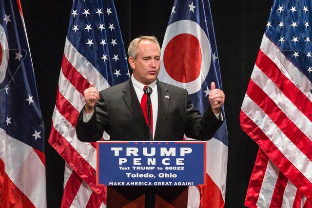 Ohio Senate President Keith Faber campaigned for Donald Trump during the election