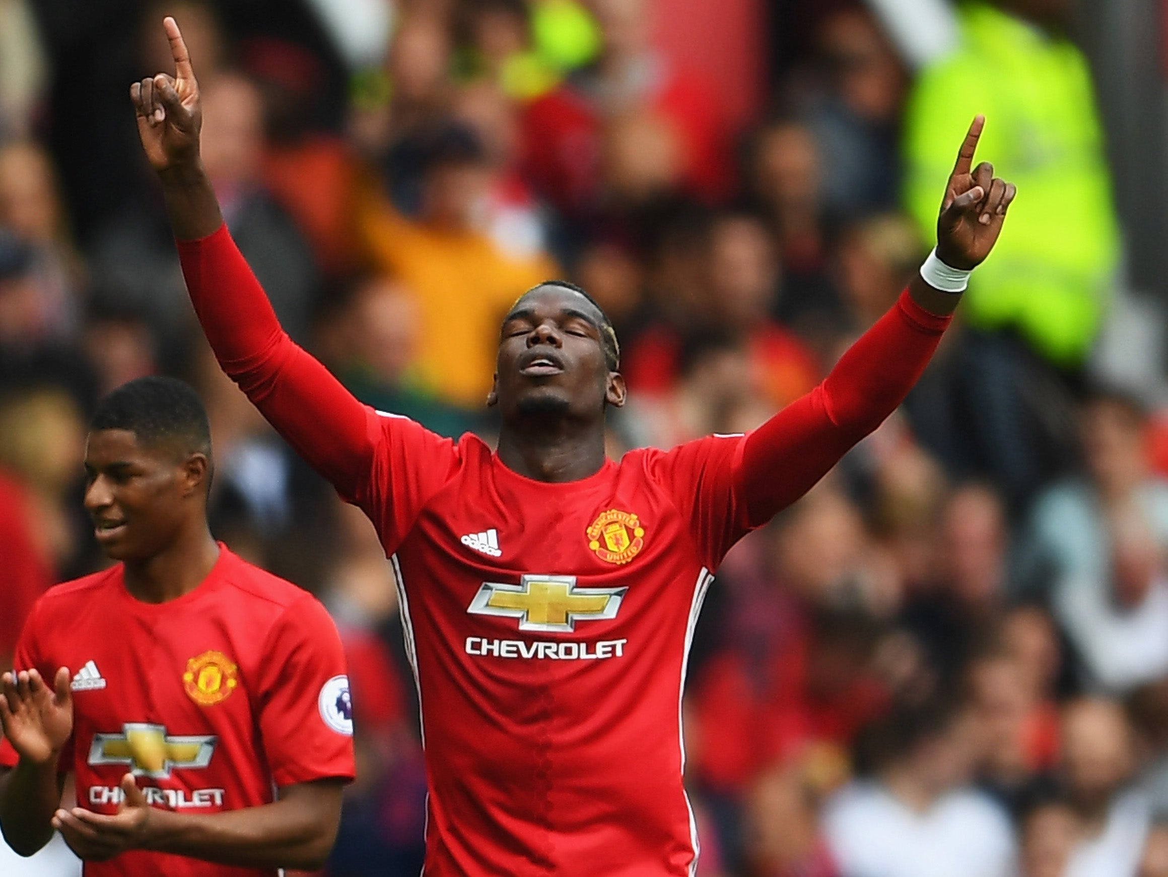 Pogba returned to Old Trafford two years after he left the club