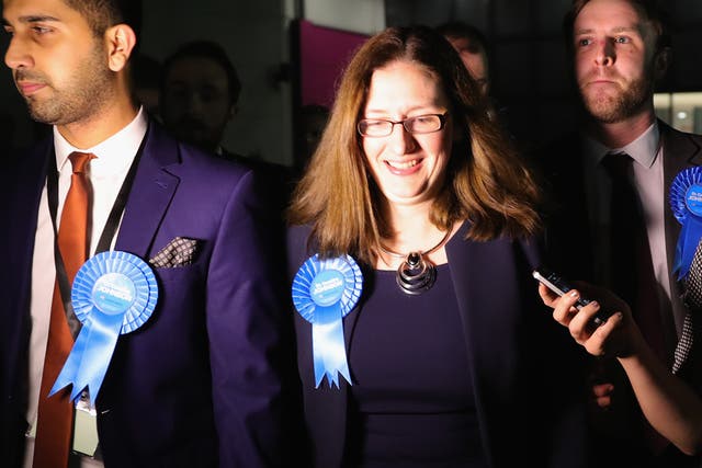 Dr Caroline Johnson won with 53 per cent of the vote for the Conservatives in Sleaford, pushing Labour into fourth place behind Ukip and the Liberal Democrats