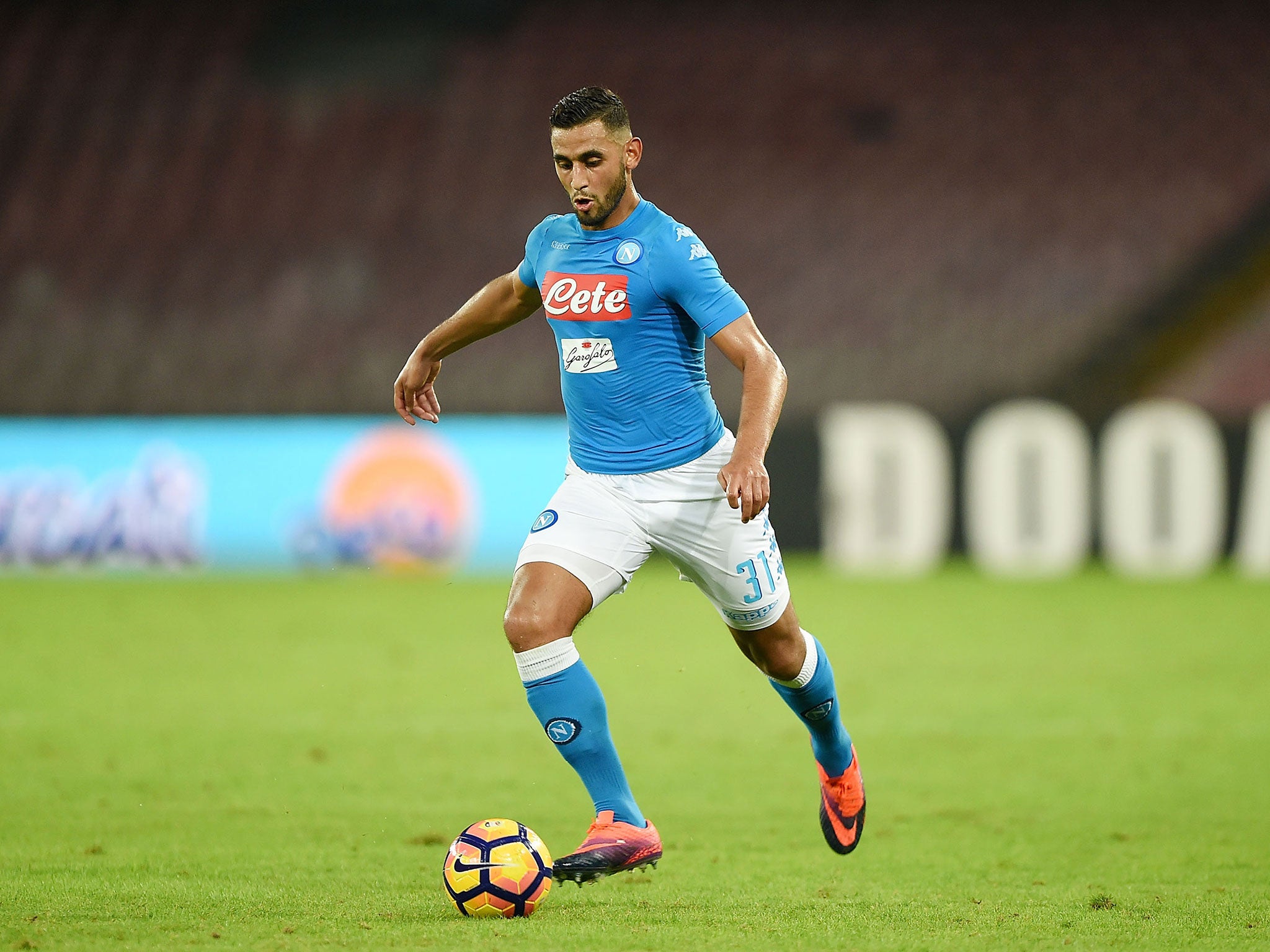 Napoli defender Faouzi Ghoulam has scored six goals this season so far