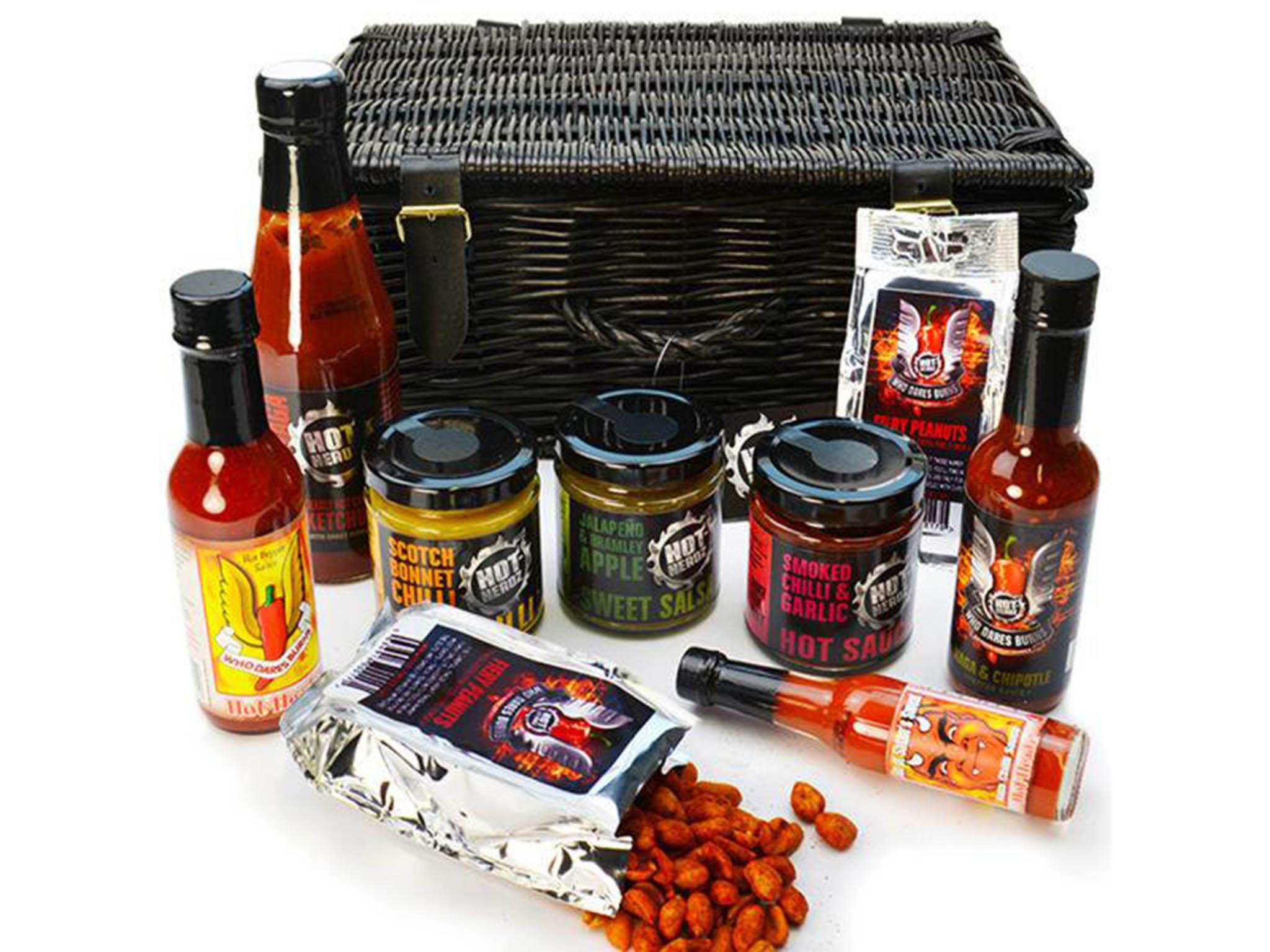 Made for people who love more than just a little spice is the ultimate hot headz hamper