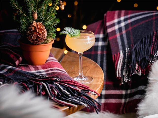 Bluebird's Brora Warmer is blended with Tanqueray No 10 gin, Denham Estate apple juice and topped with sparkling wine