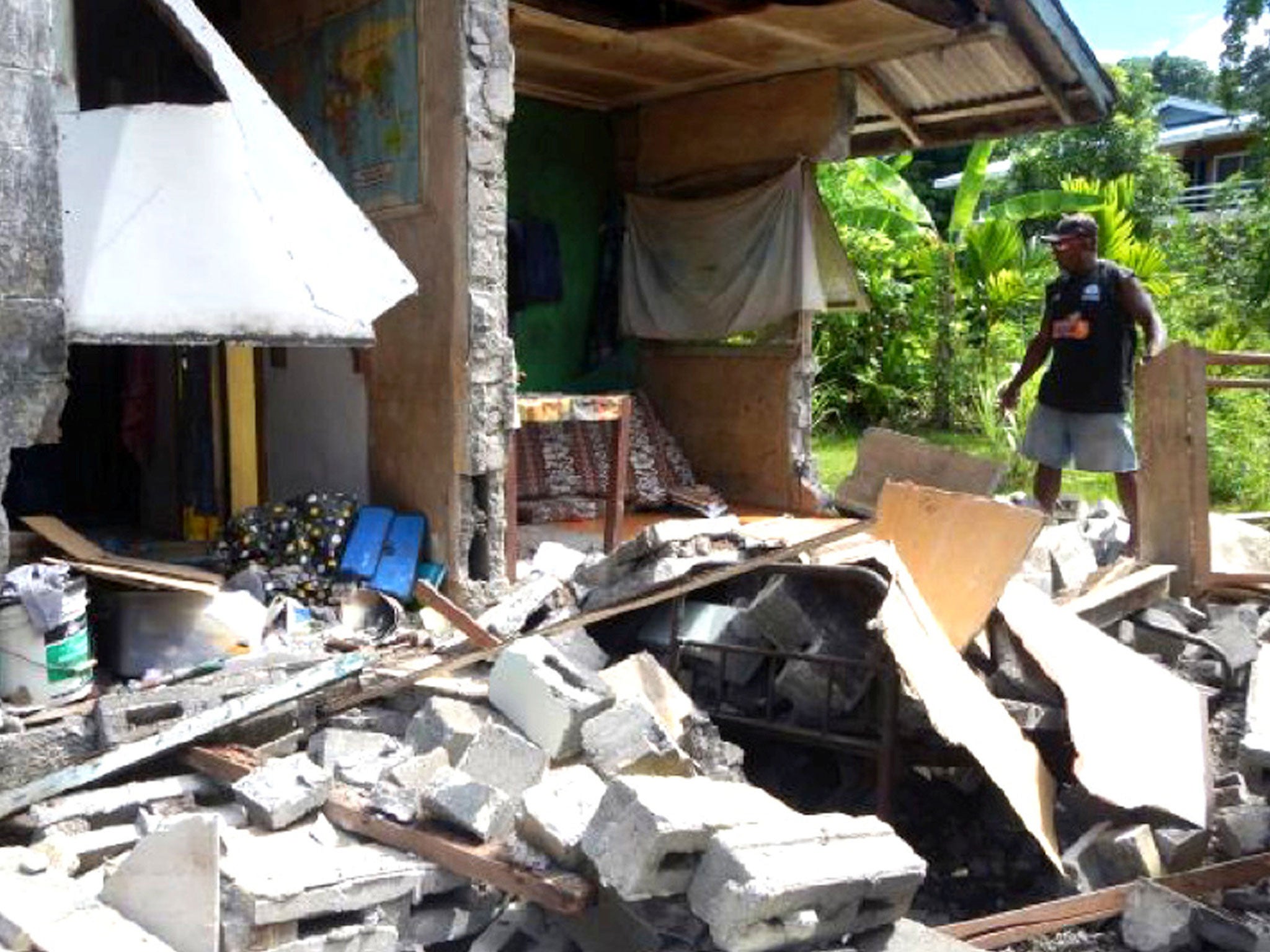 The Solomon Islands were still recovering from an earthquake that caused damage the previous day