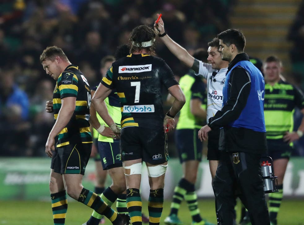 Hartley was shown red after just six minutes on the pitch