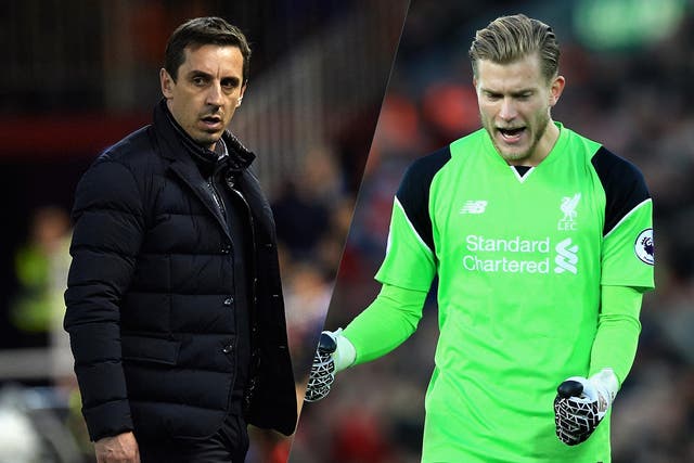Neville offered a sarcastic 'apology' in response to Karius' comments