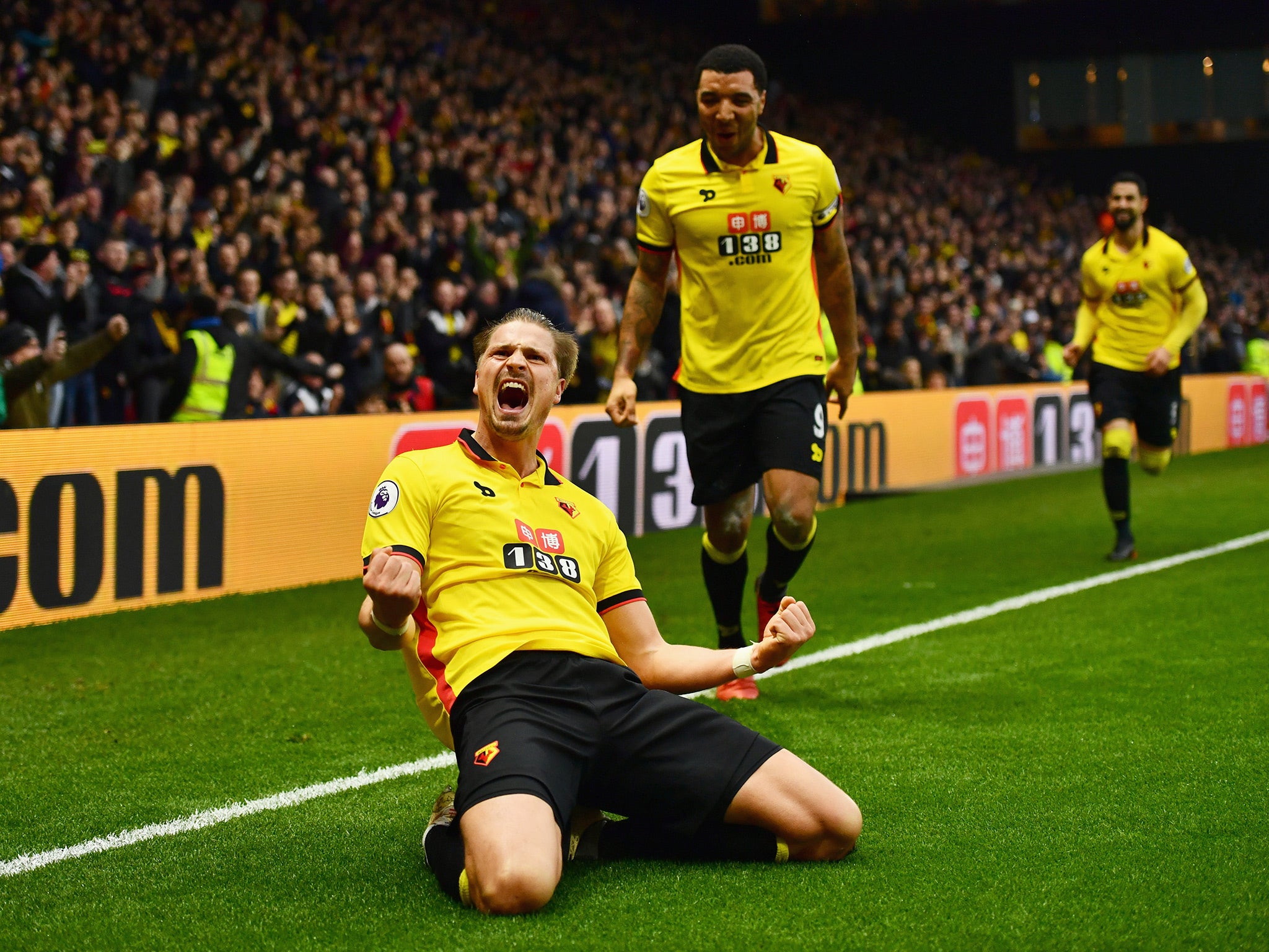 Prodl put Watford ahead, heading home from a free-kick