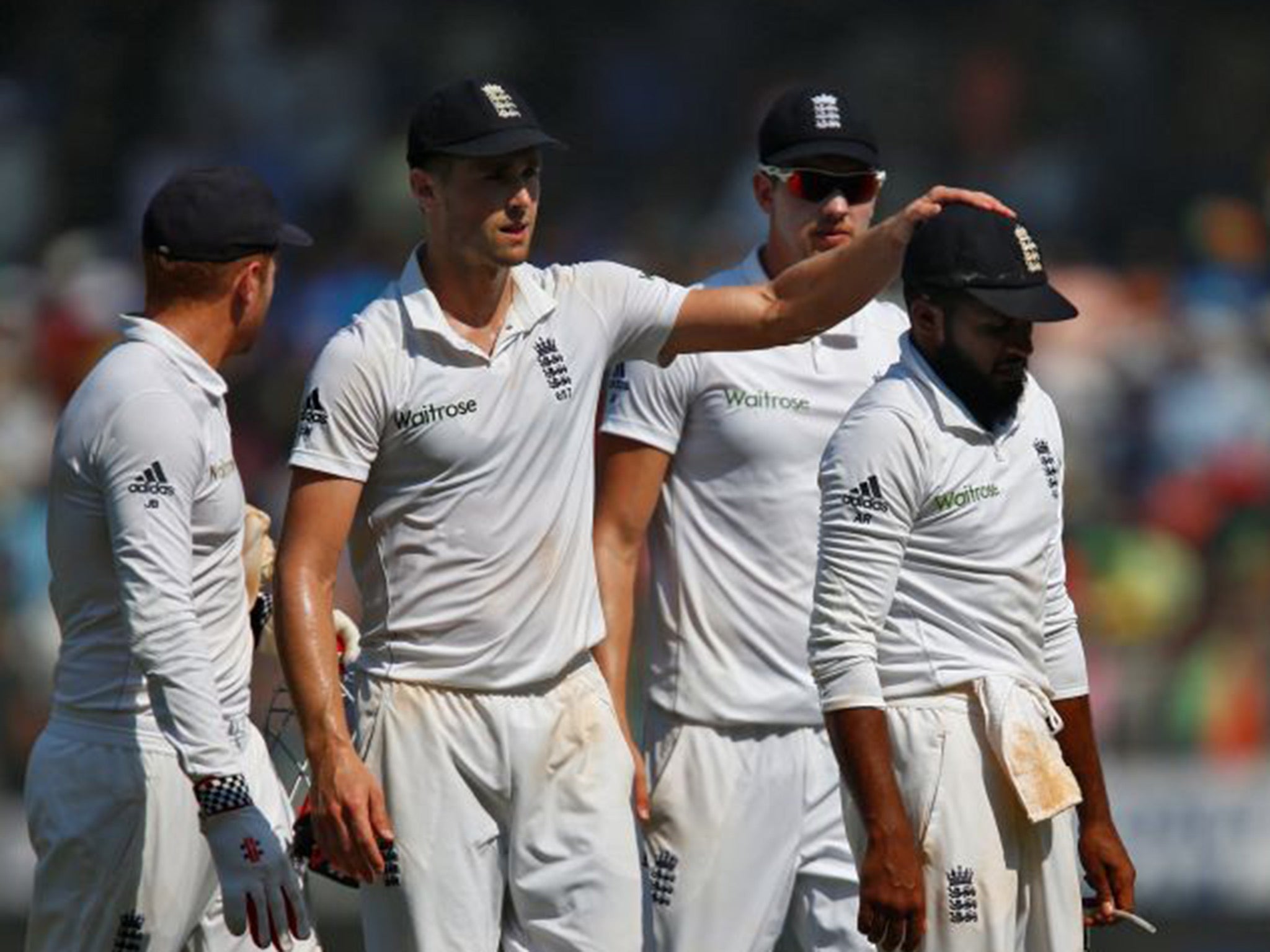 England's players toiled with little success on day four at the Wankhede