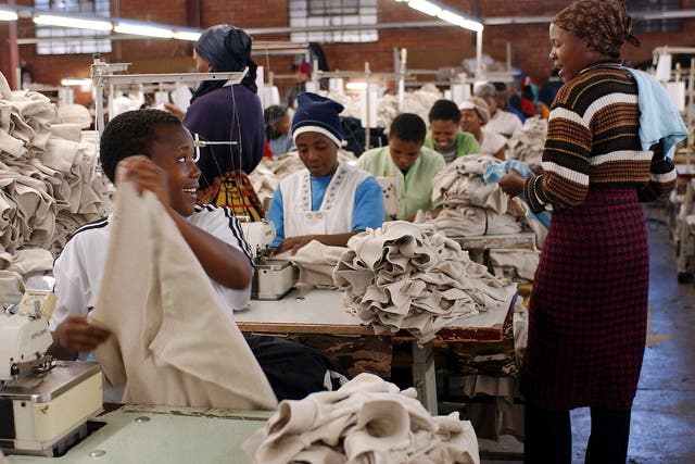 The Precious Garments textile factory in Maseru. The textile industry is the largest employer in Lesotho, providing 55,000 jobs