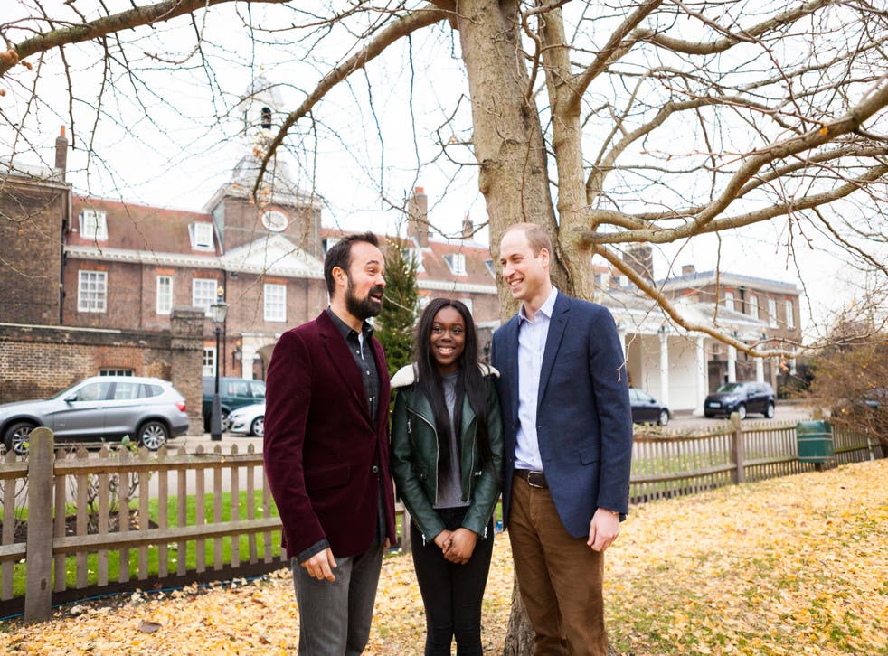 Samia Meah's photograph of Prince William, The Independent's owner Evgeny Lebedev and former Centrepoint resident Kumba Kpakima