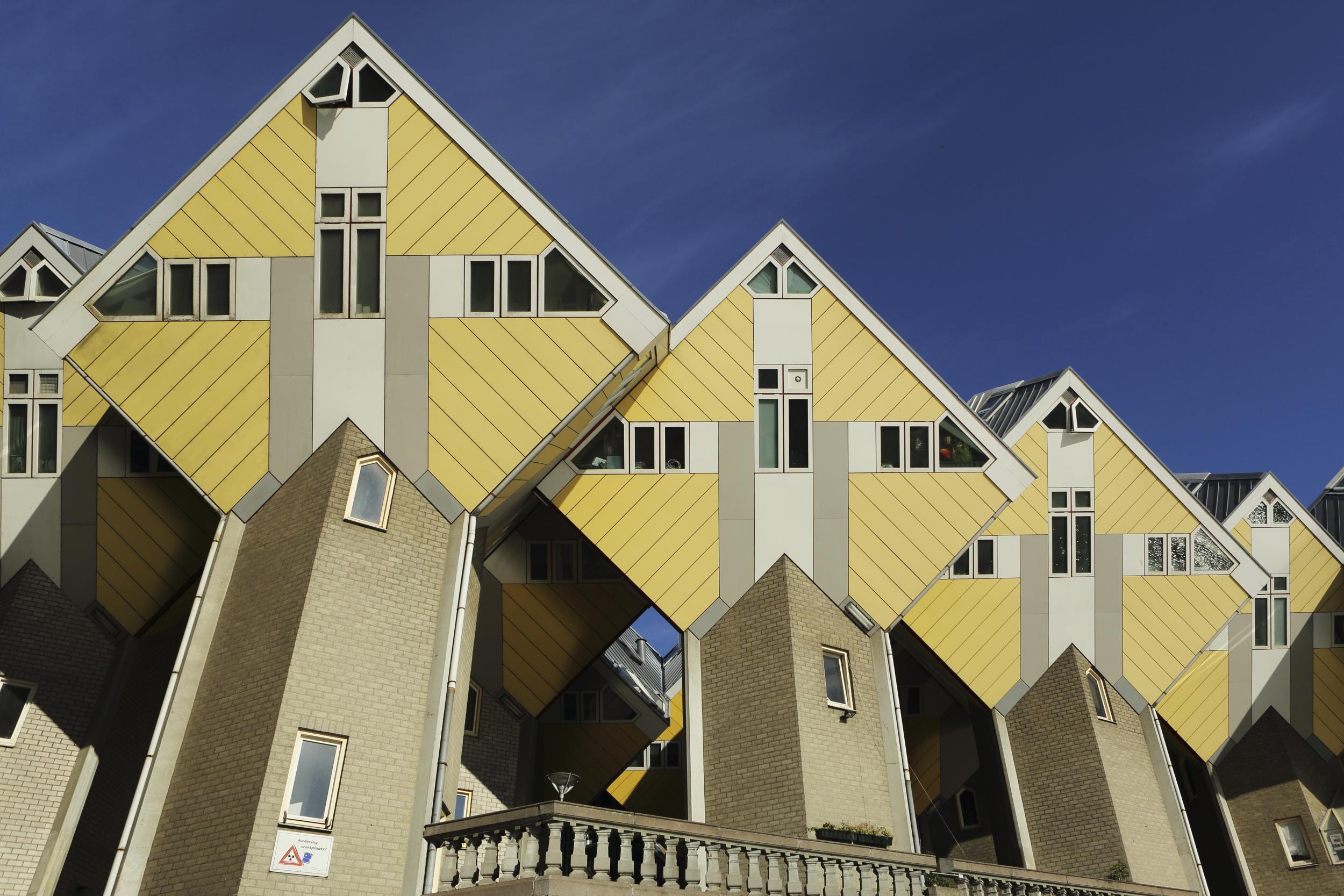 Rotterdam's surreal canary-yellow Cube Houses