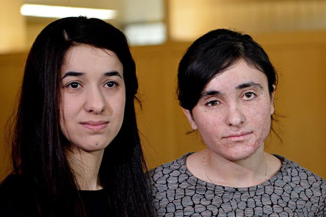 Nadia Murad (left) and Lamiya Aji Bashar were awarded the EU's Sakharov Prize for Freedom of Thought