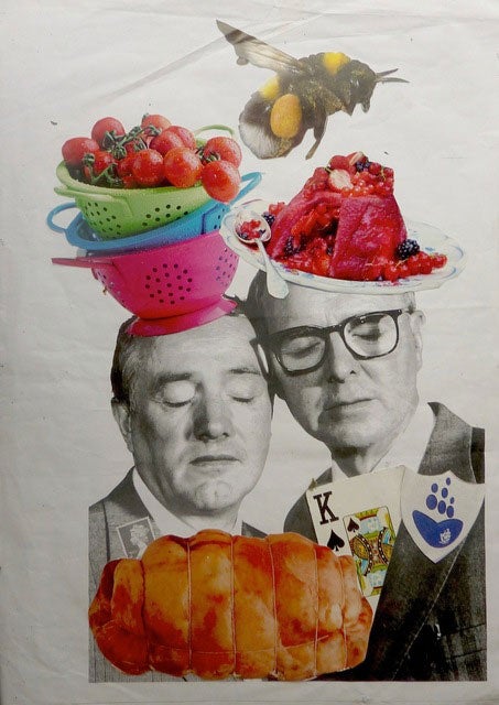 Cartrain is donating his work 'Gilbert and George' to the Young and Homeless Helpline auction