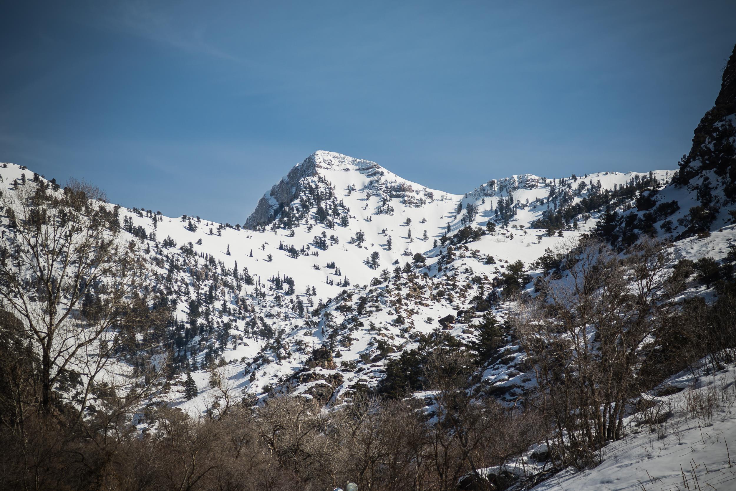 Cherry Peak itself, which Utah's newest ski resort is named for (Chris Pearson/Ski Utah)