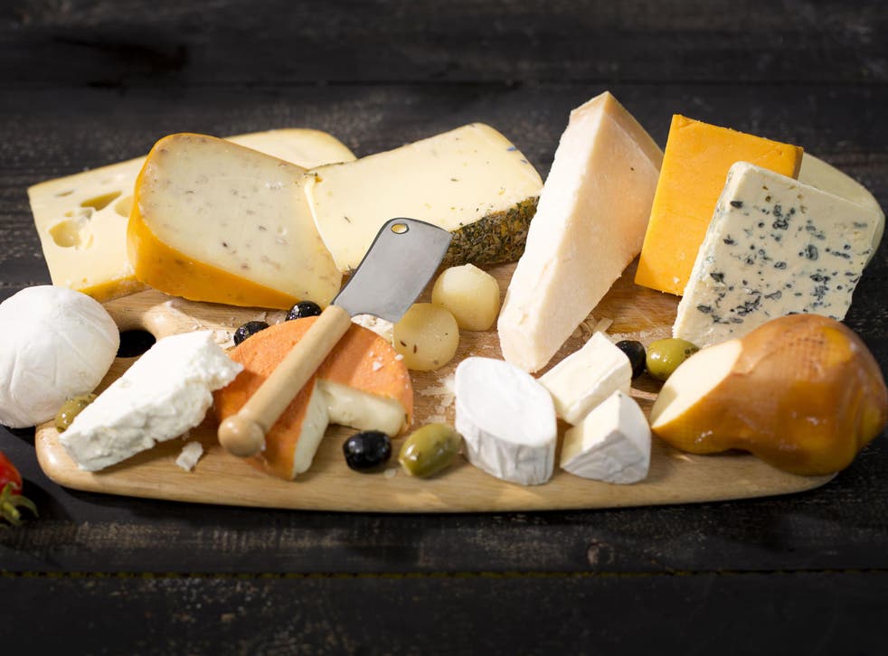 A selection of cheeses, which are high in saturated fat