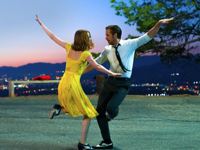 Emma Stone as Mia and Ryan Gosling as Sebastian in La La Land