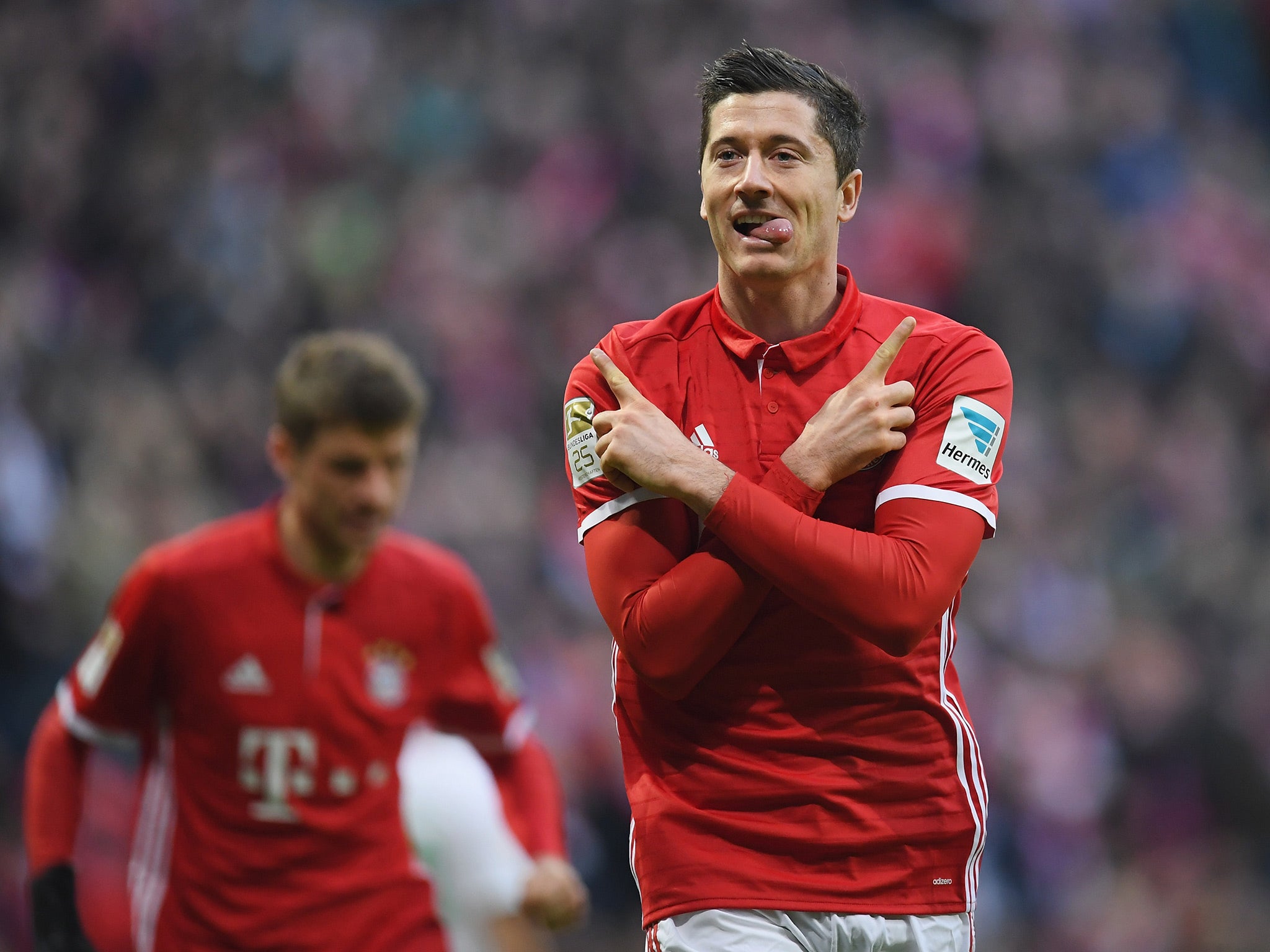 Lewandowski was not best pleased with his place in the final standings