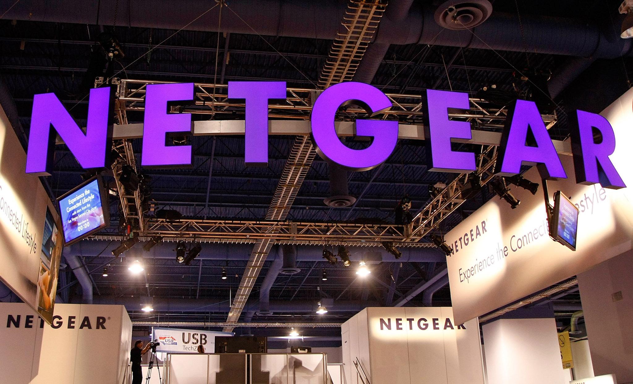 Signage at the Netgear booth is seen at the company's booth at the 2009 International Consumer Electronics Show at the Las Vegas Convention Center
