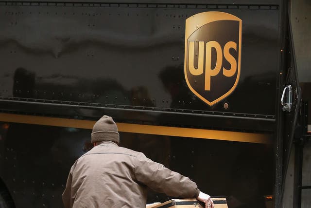 The UPS worker was shocked to find the emergency SOS note on the package he was delivering (file photo)