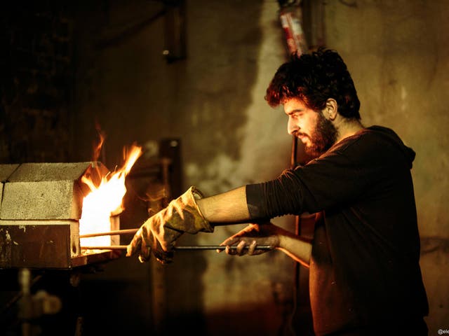 Jon Warshawsky at work at Blenheim Forge in Peckham