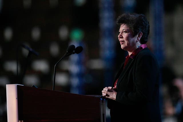 Faithless elector Polly Baca speaks at the 2008 Democratic National Convention
