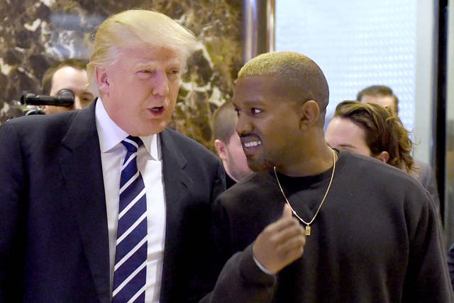 Donald Trump and Kanye West outside Trump Tower.
