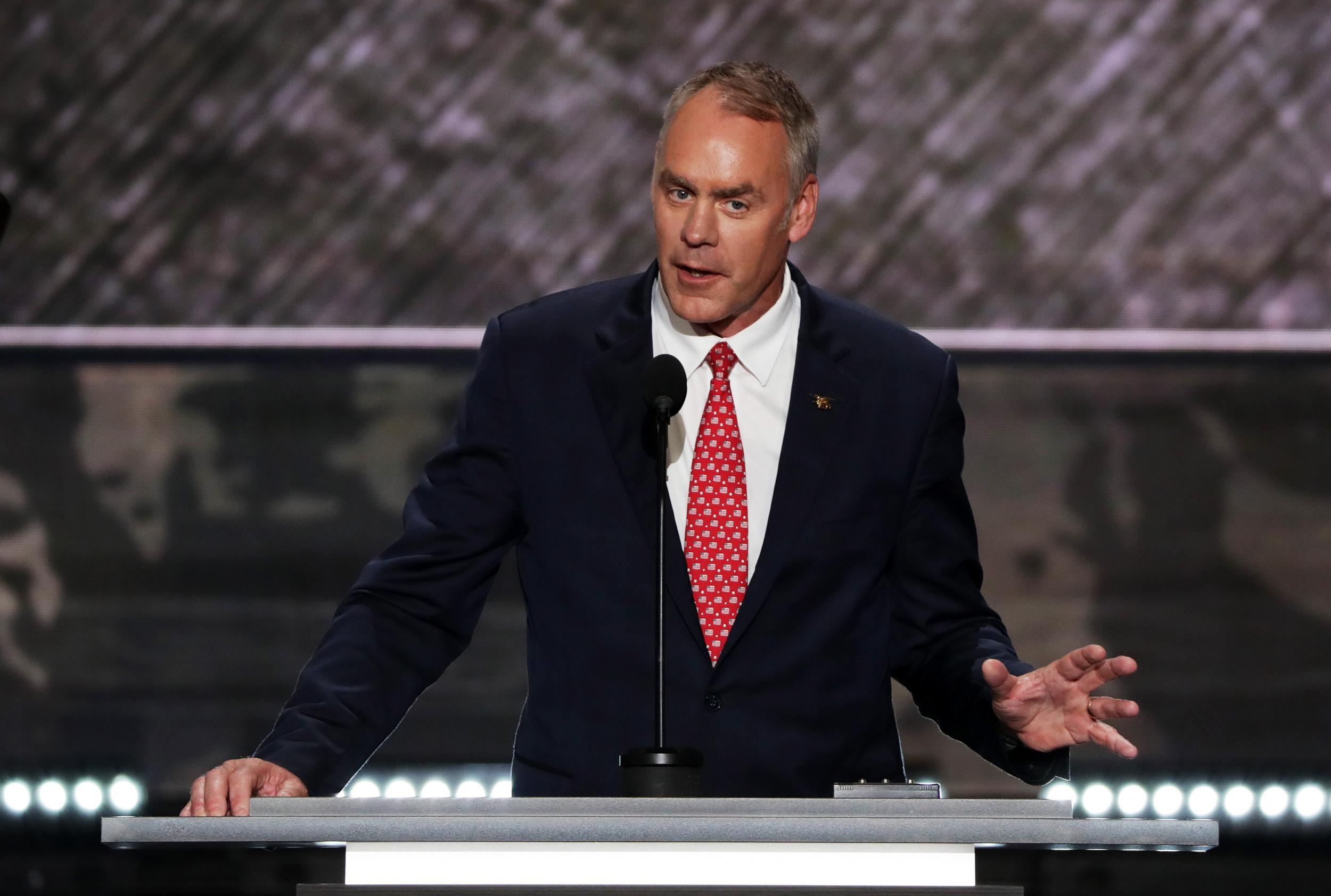Mr Zinke is on the transition team for military veteran issues