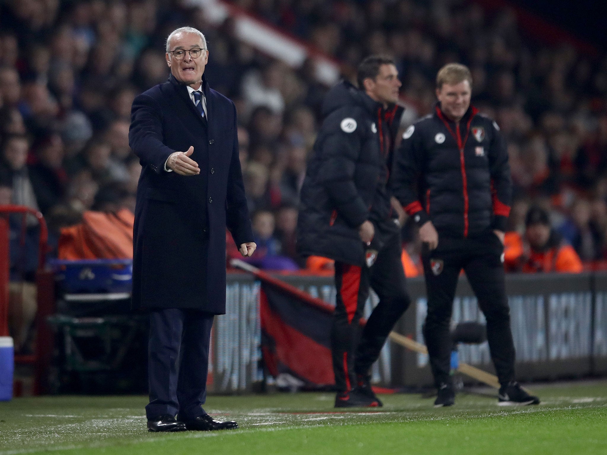 Claudio Ranieri barks instructions from the side line