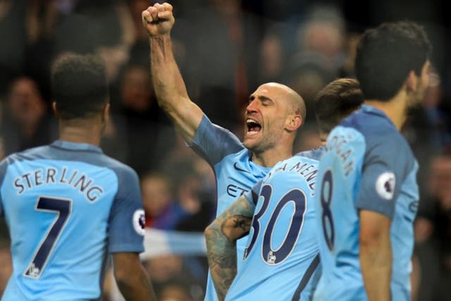 Zabaleta struck to score his first goal in two years