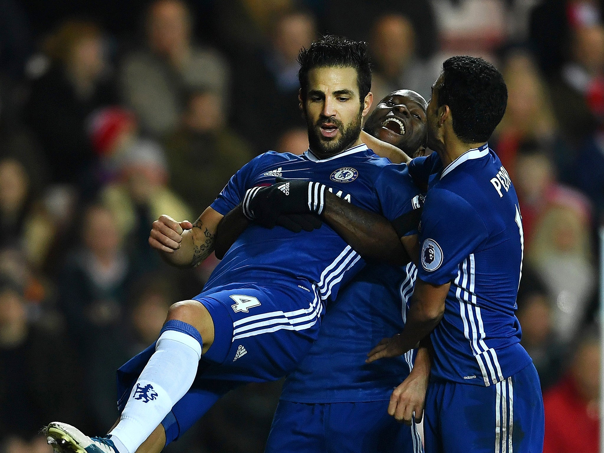 Fabregas opened the scoring after a one-two with Willian