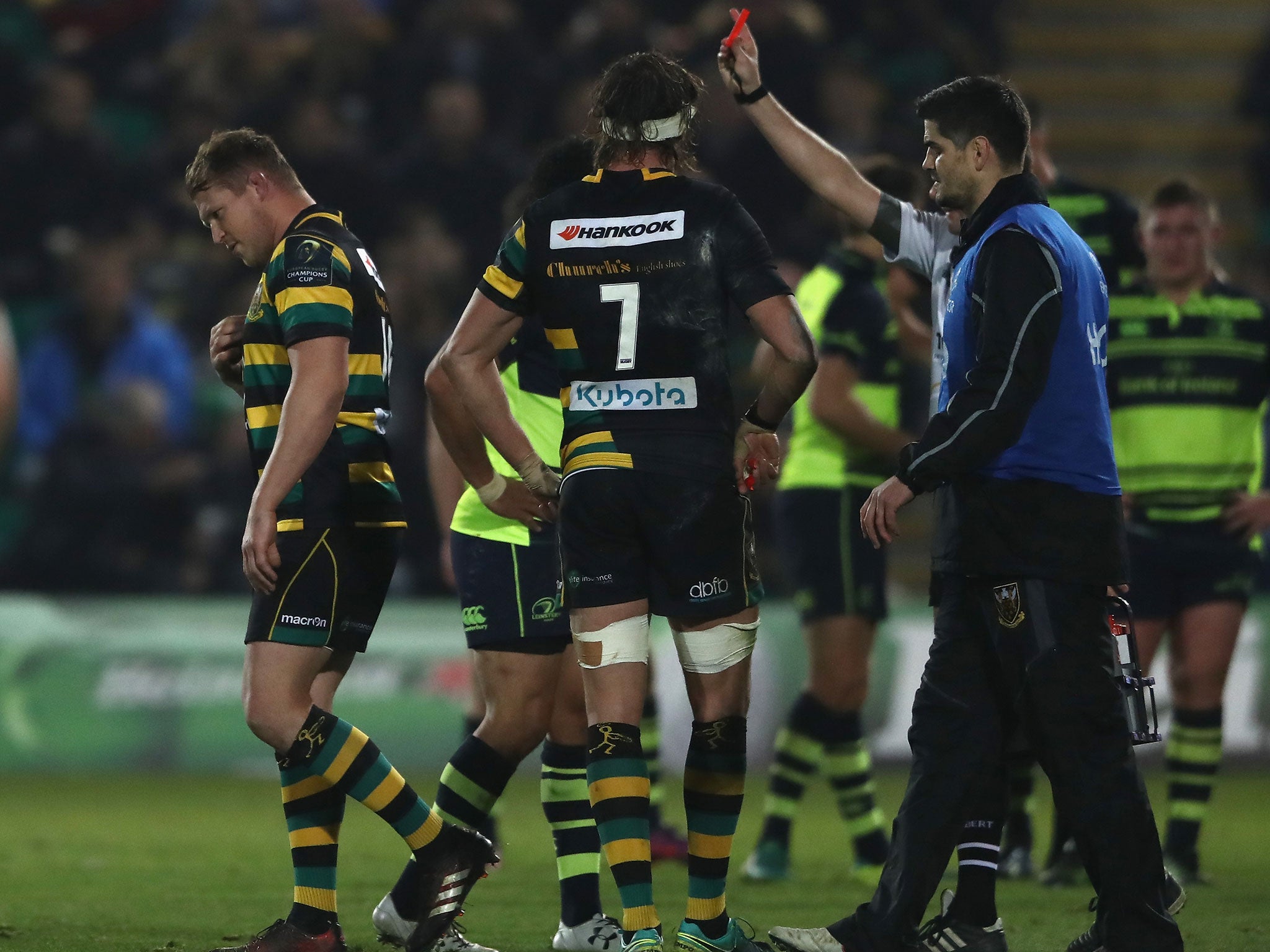 Dylan Hartley was sent-off in Northampton's defeat by Leinster and has been banned for six weeks