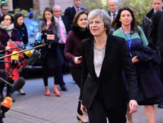 Video shows Theresa May standing on her own at Brussels EU summit