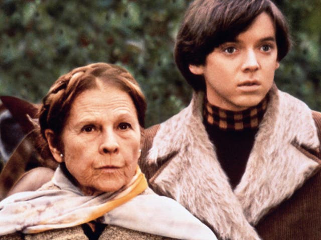 <p>Ruth Gordon and Bud Cort as the title characters in ‘Harold and Maude’</p>