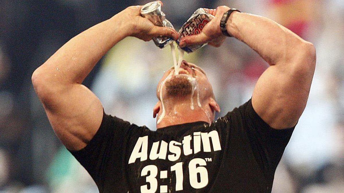 Stone Cold Steve Austin Drinks Real Beers In The Ring Sometimes Gets Drunk Off Them Once Sunk