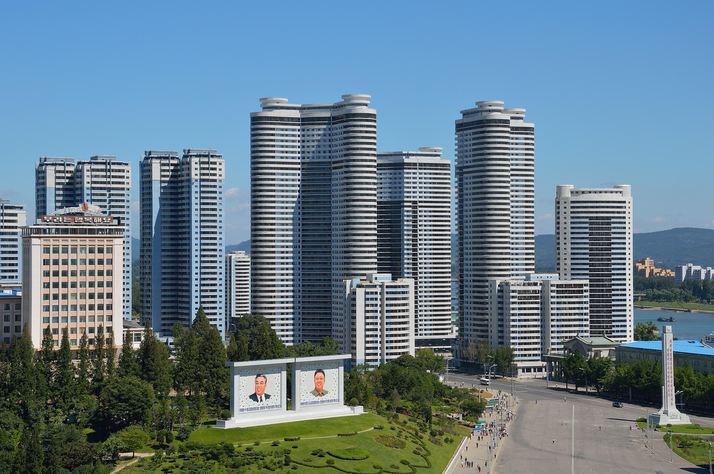 The North Korean capital of Pyongyang