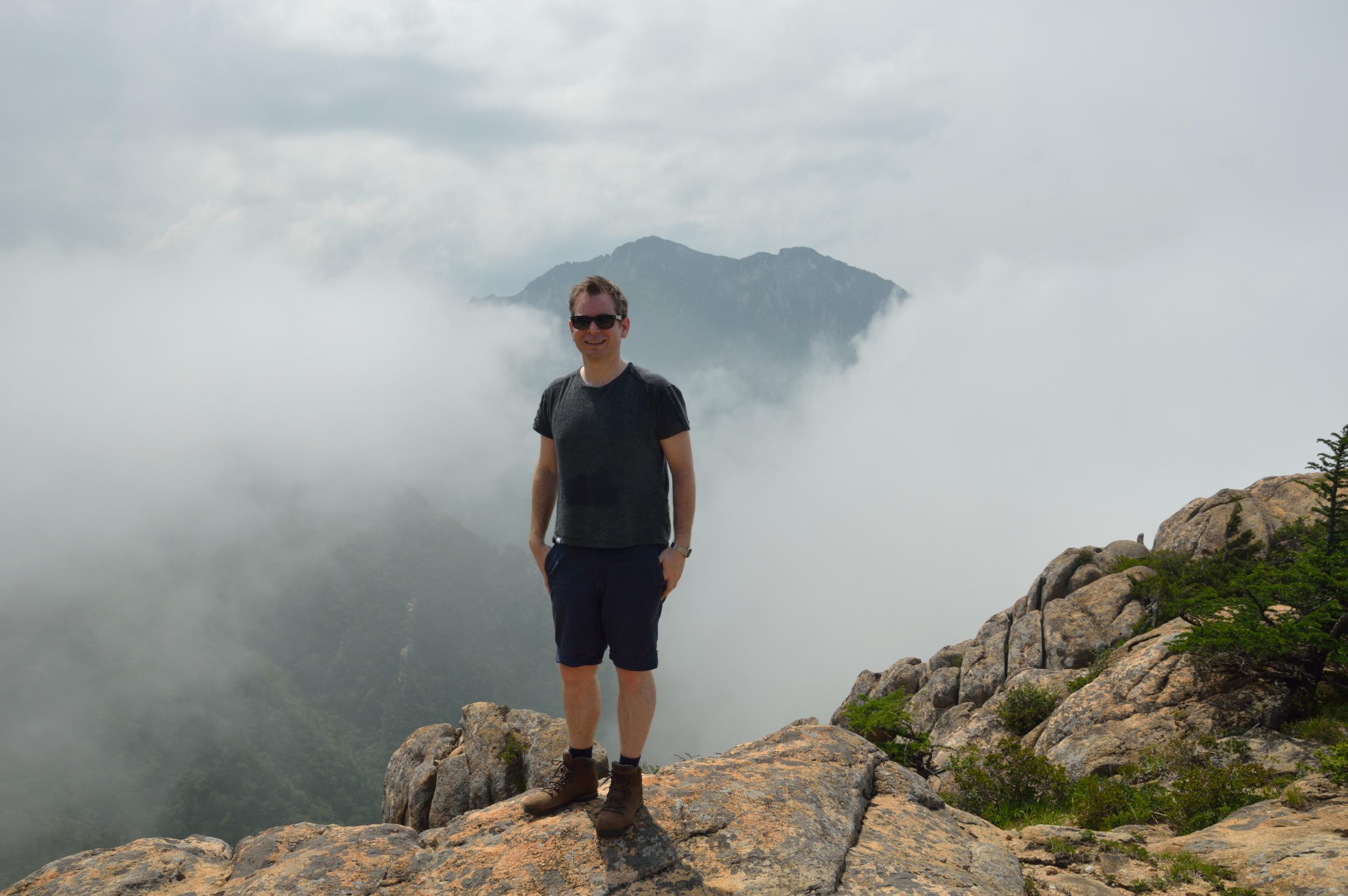 Carl Meadows on Mount Kumgang, in the east of the country