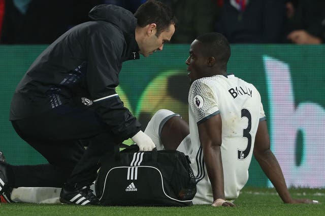 Eric Bailly suffered a new knee injury during Manchester United's win over Crystal Palace