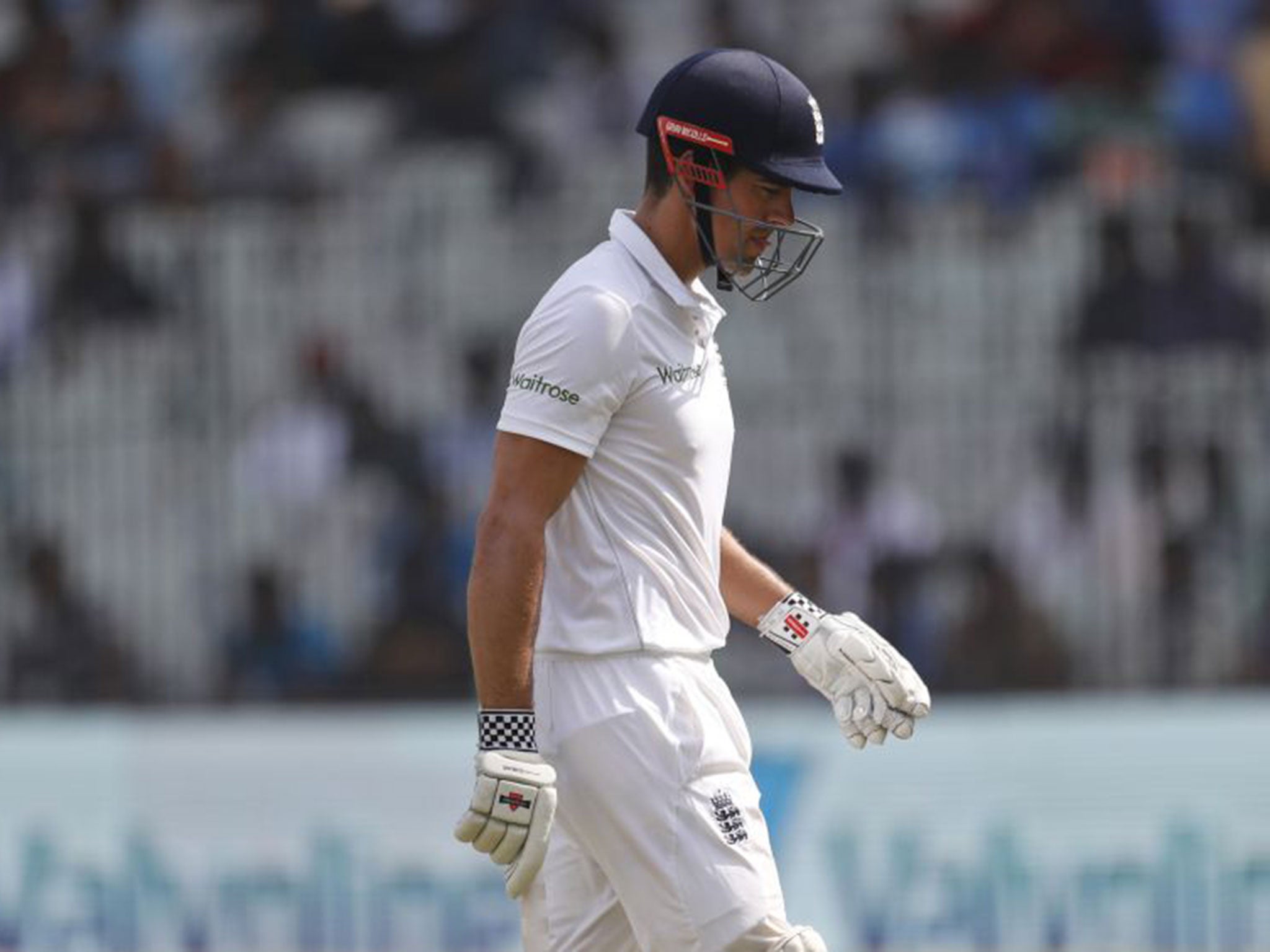 Alastair Cook made just 10 runs before edging Ravindra Jadeja to slip