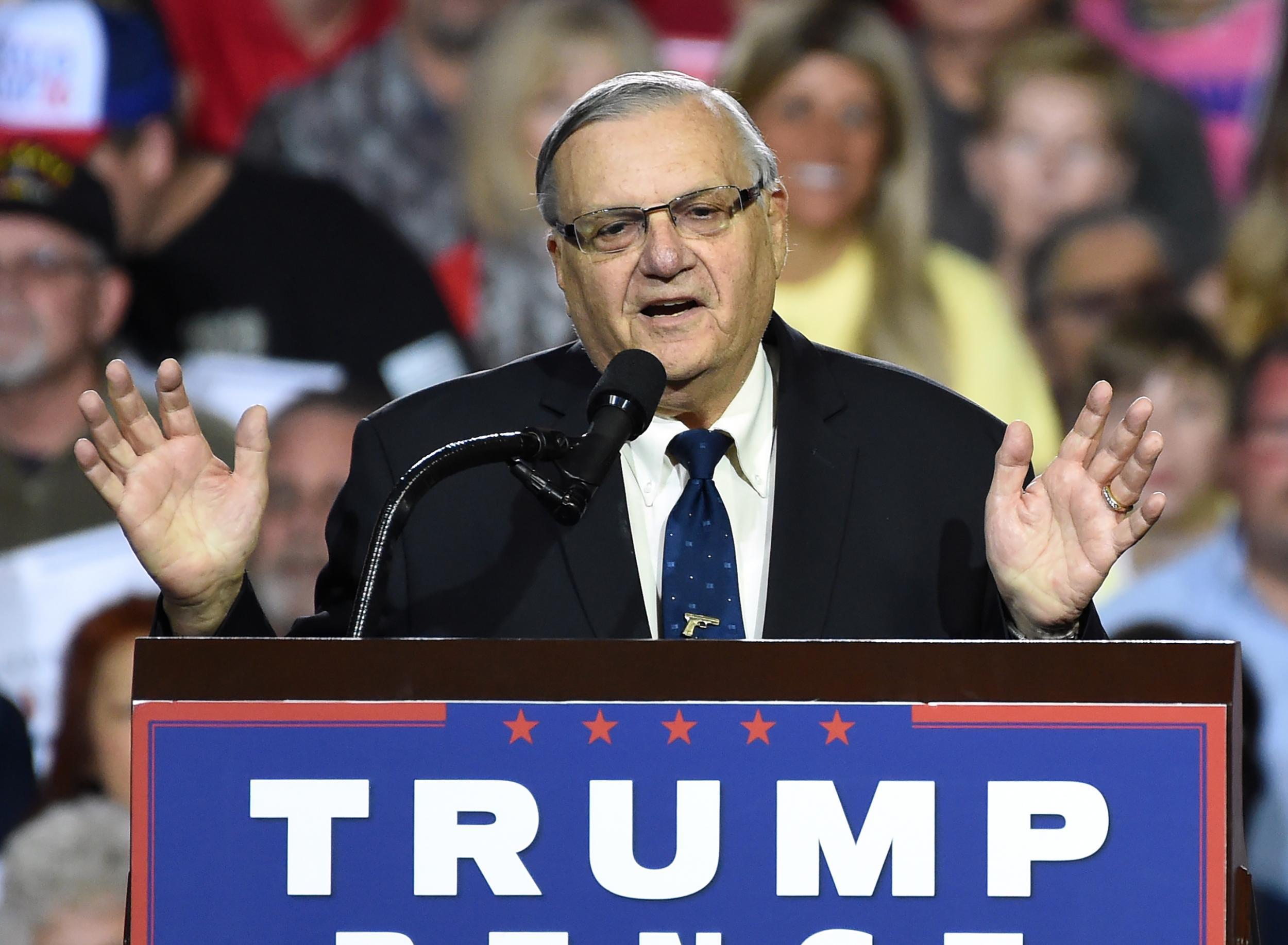 Sheriff Arpaio stumped for Donald Trump during the campaign