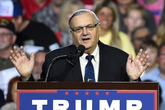 Sheriff Arpaio stumped for Donald Trump during the campaign