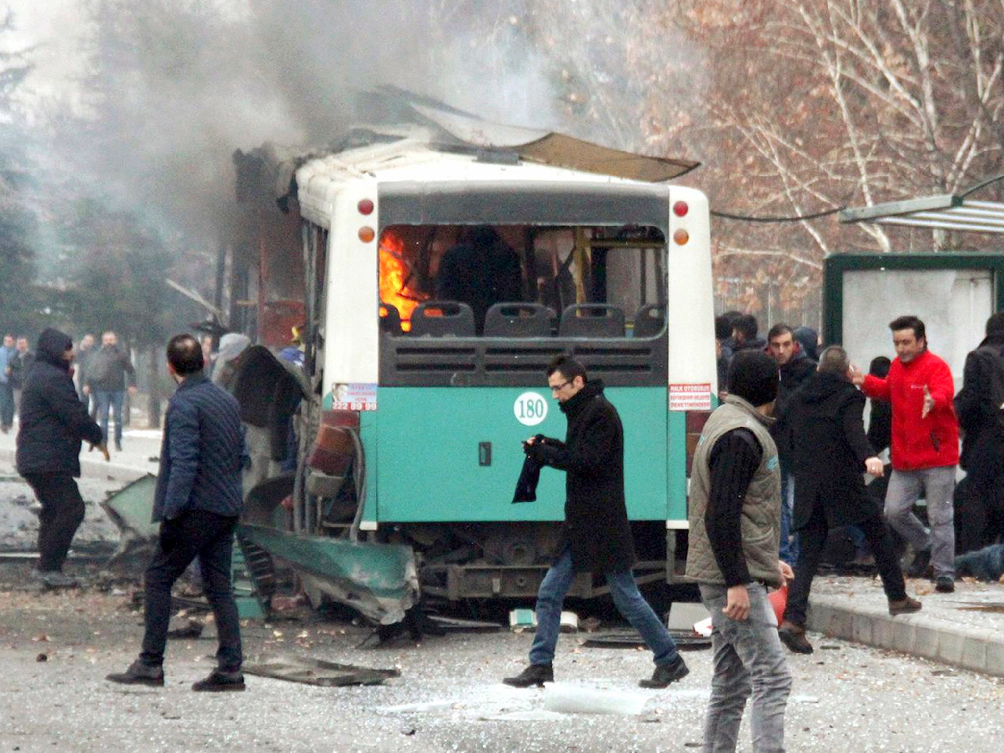 The aftermath of the explosion in Kayseri