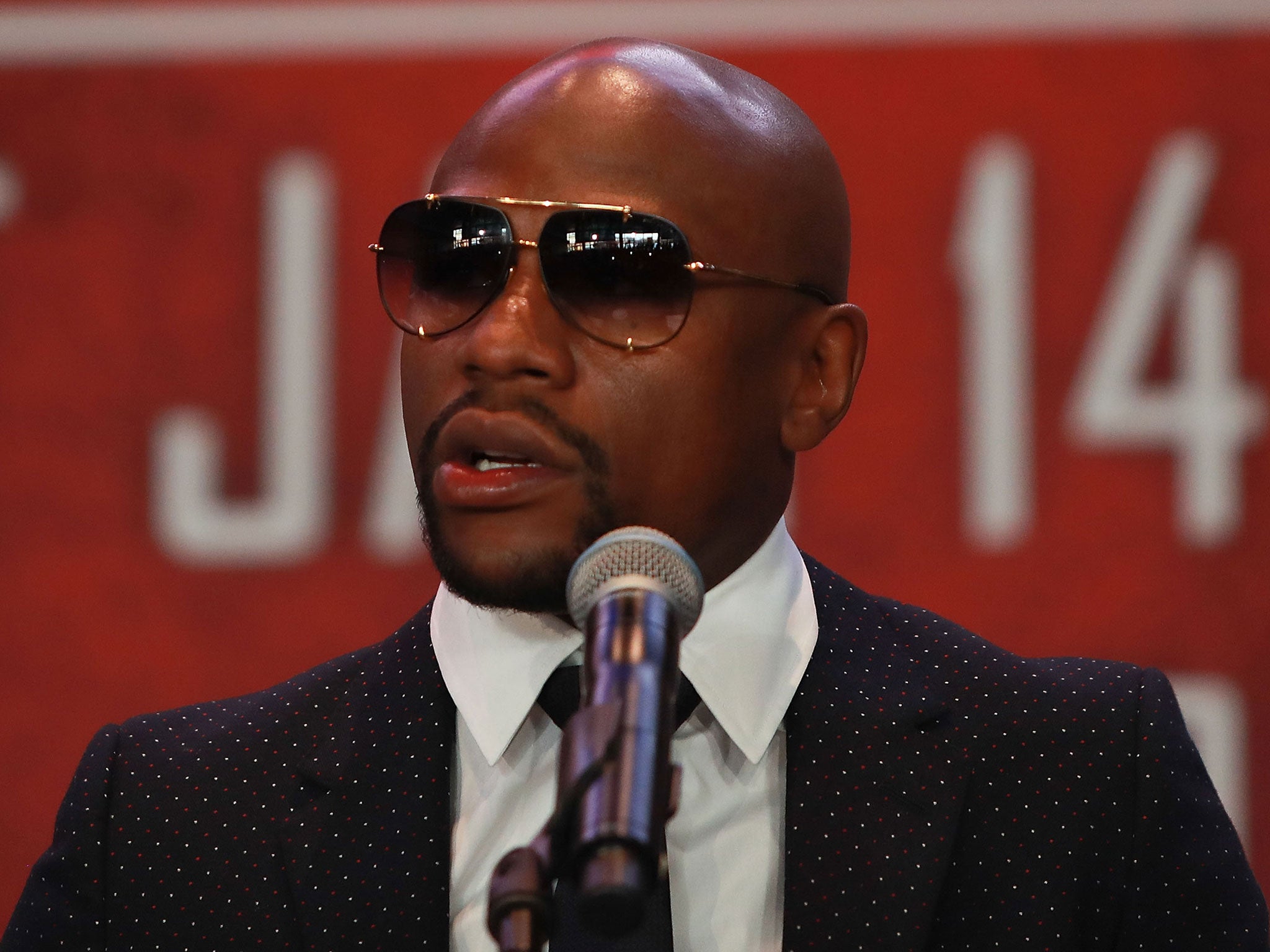 &#13;
Mayweather is locked in a war of words with McGregor about a potential 'superfight' &#13;