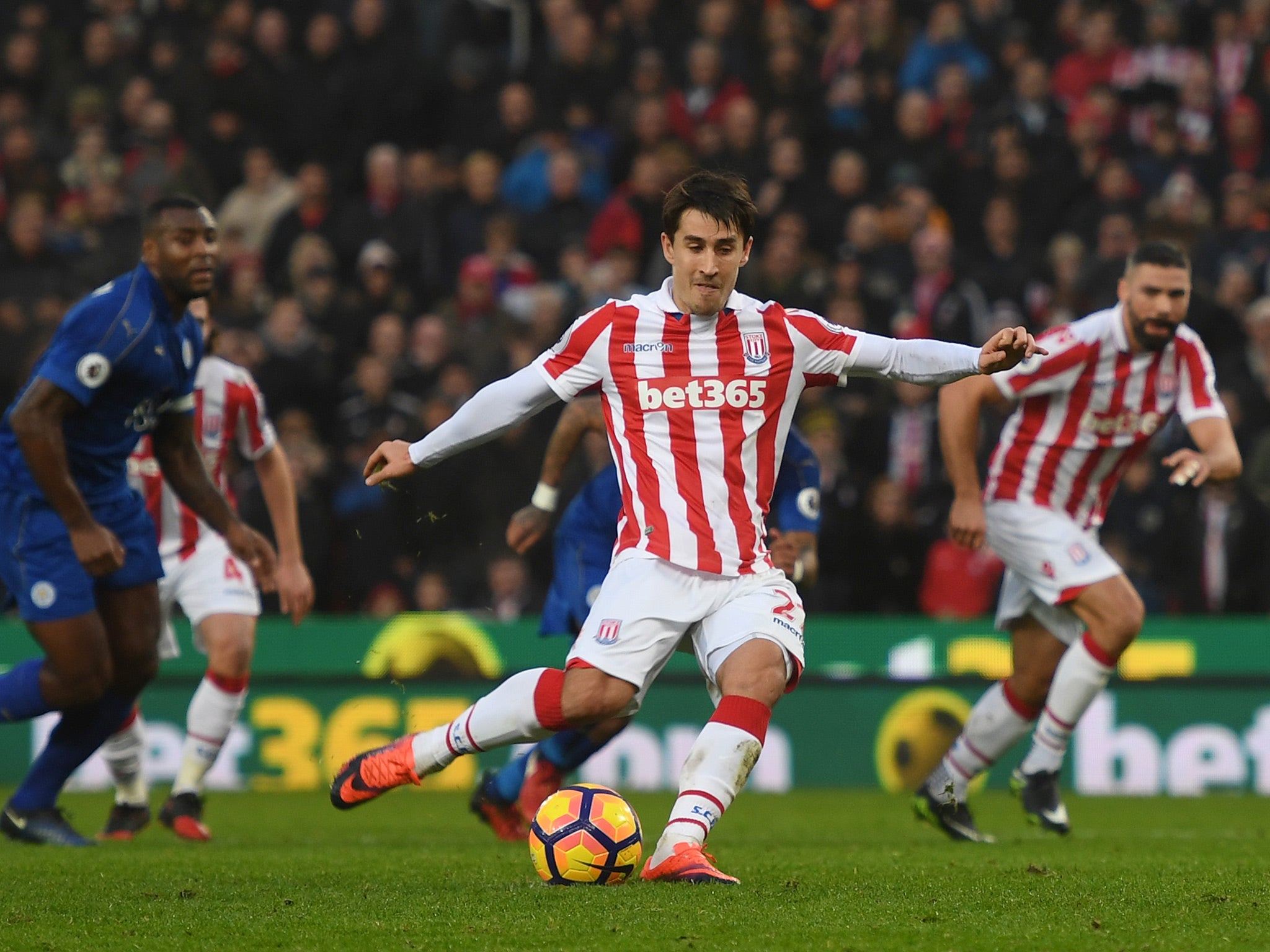 Bojan converted from the spot to send the Potters in front