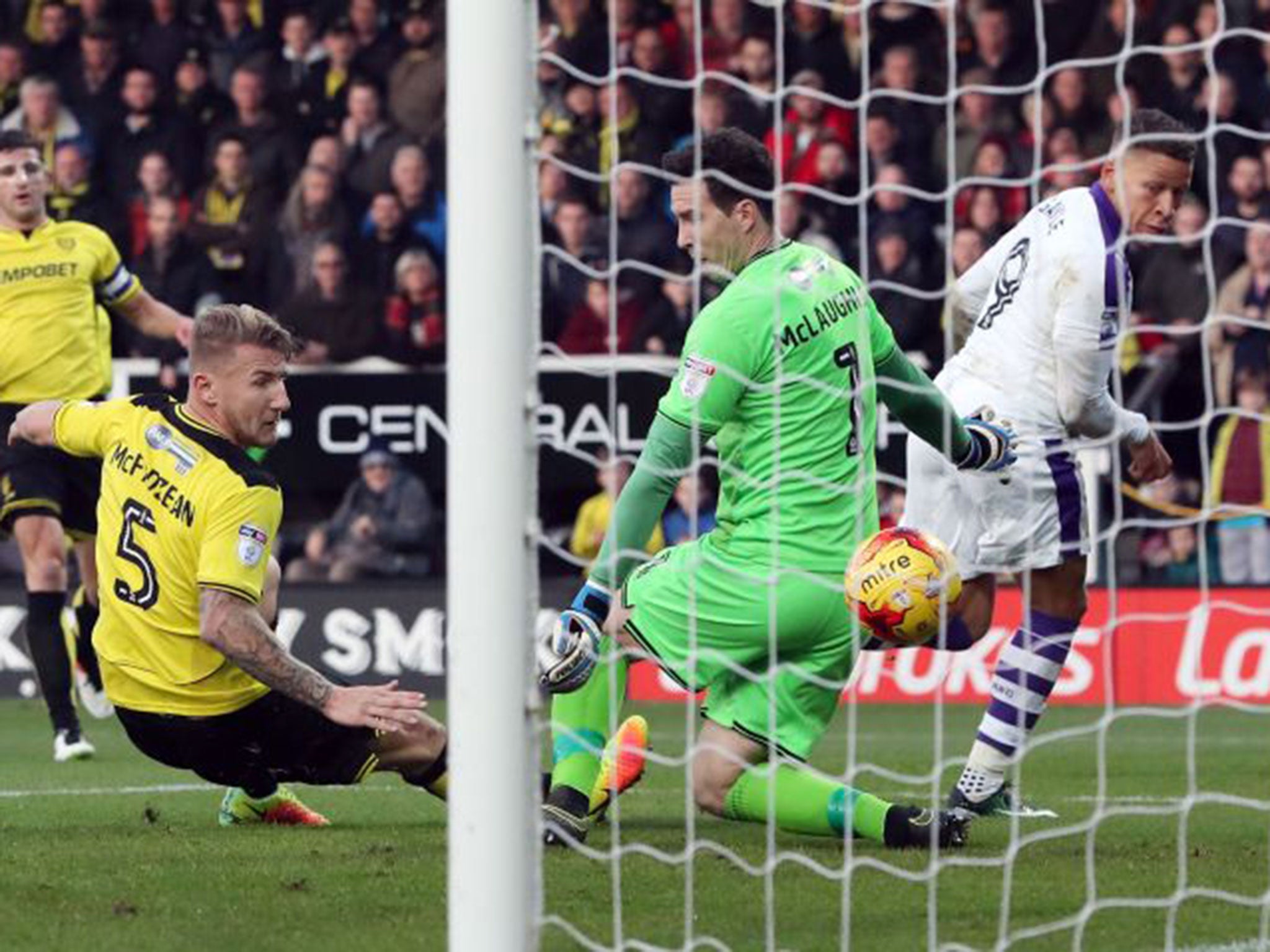 Dwight Gayle puts Newcastle ahead against Burton