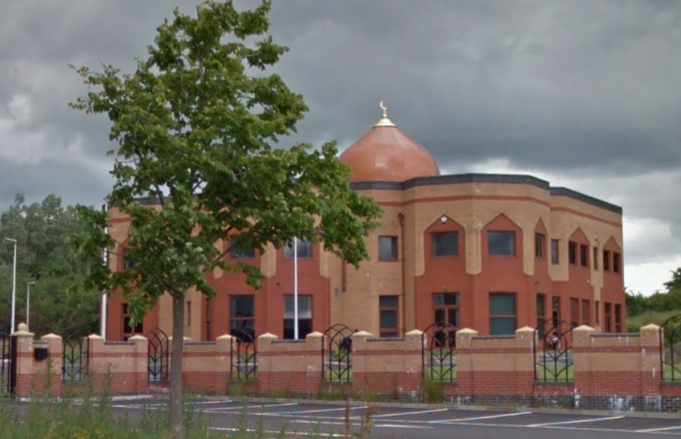 Latin terms meaning God Willing discovered spray painted on the walls of a mosque in Cumbernauld on Saturday morning