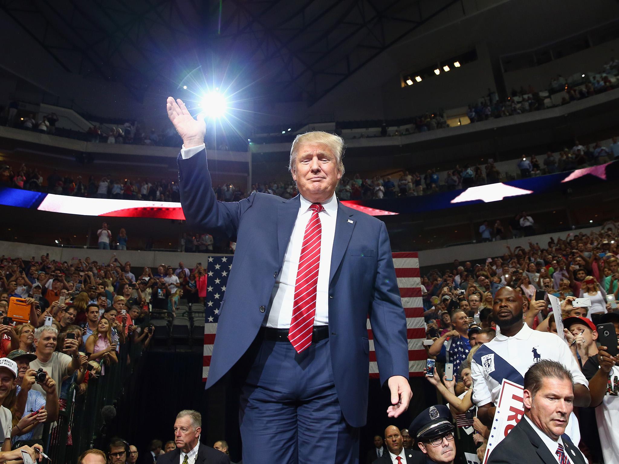 President-elect Donald Trump on the campaign trail in Dallas, Texas