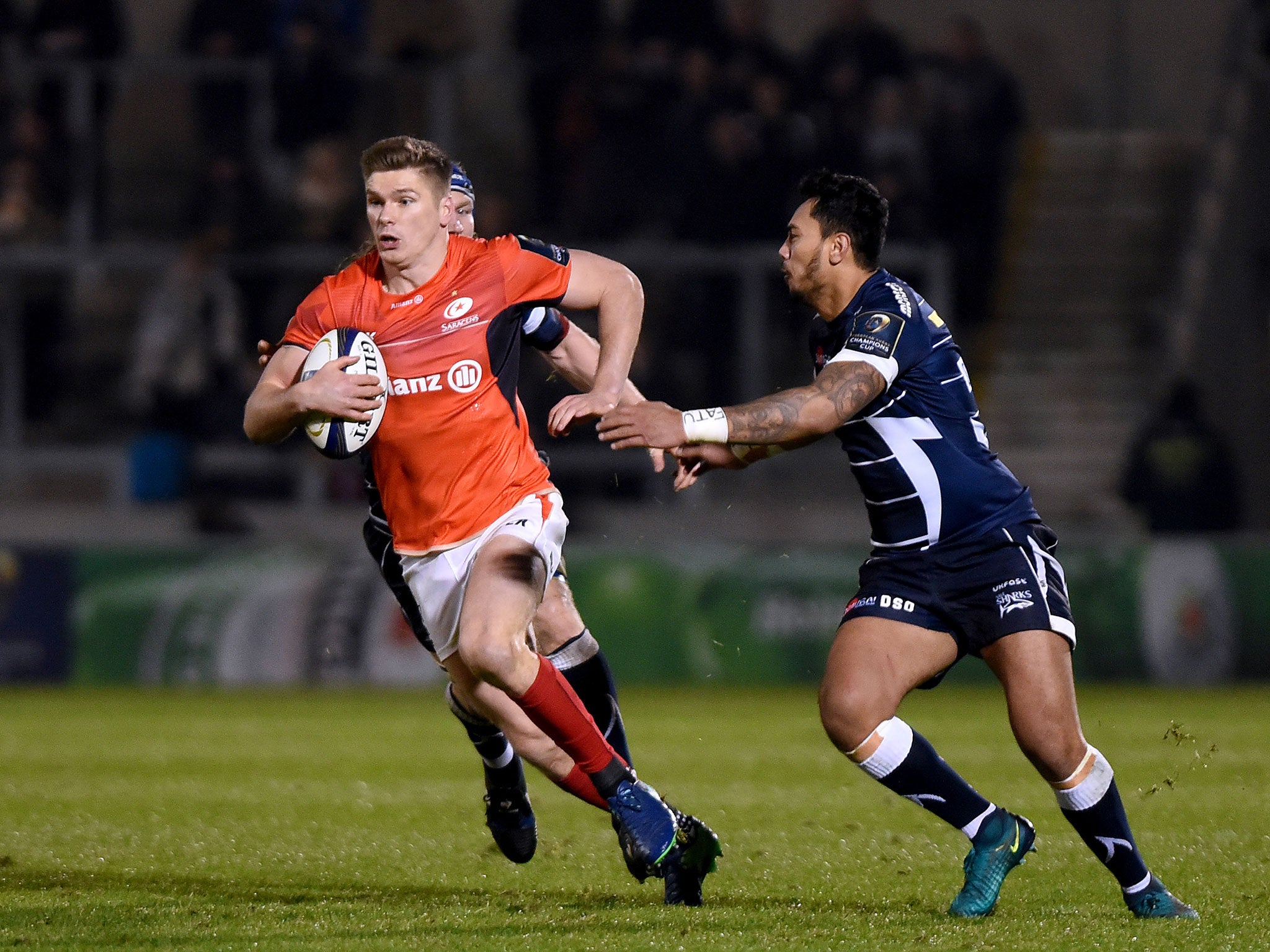 Owen Farrell helped kick Saracens to victory