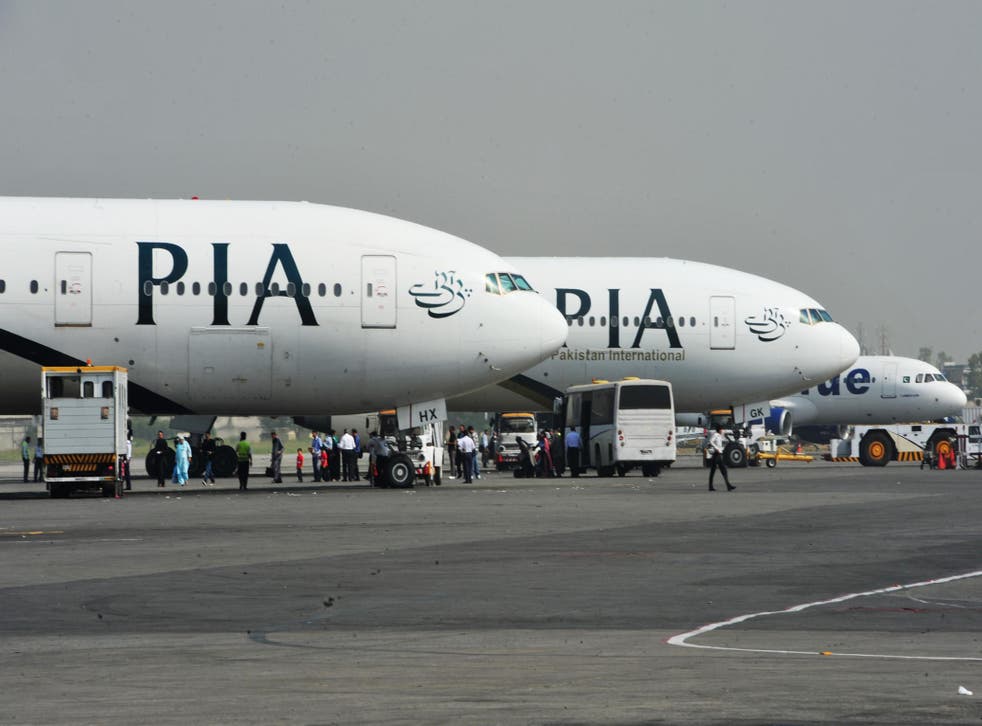 PIA planes at Islamabad's Benazir Bhutto airport