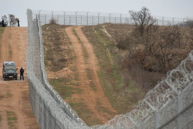 The beefed up border between Bulgaria and Turkey
