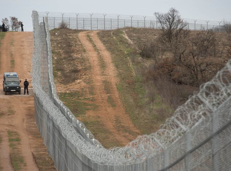 The beefed up border between Bulgaria and Turkey