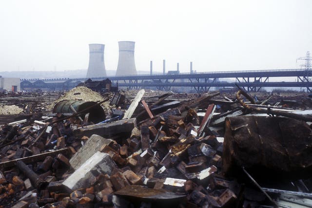 Demolition of industry in Sheffield 1980
